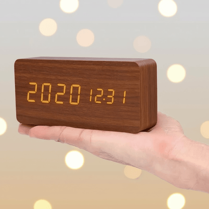 Smart LED Table Clock with Voice Control and Dimmer
