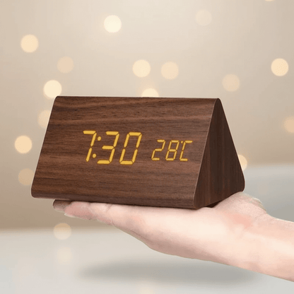 Smart LED Table Clock with Voice Control and Dimmer