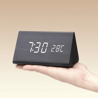 Smart LED Table Clock with Voice Control and Dimmer