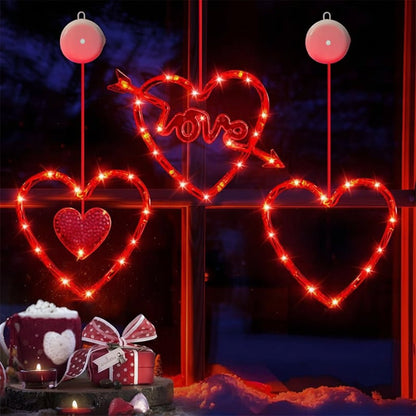 Romantic String Heart Lights Valentine Decorations