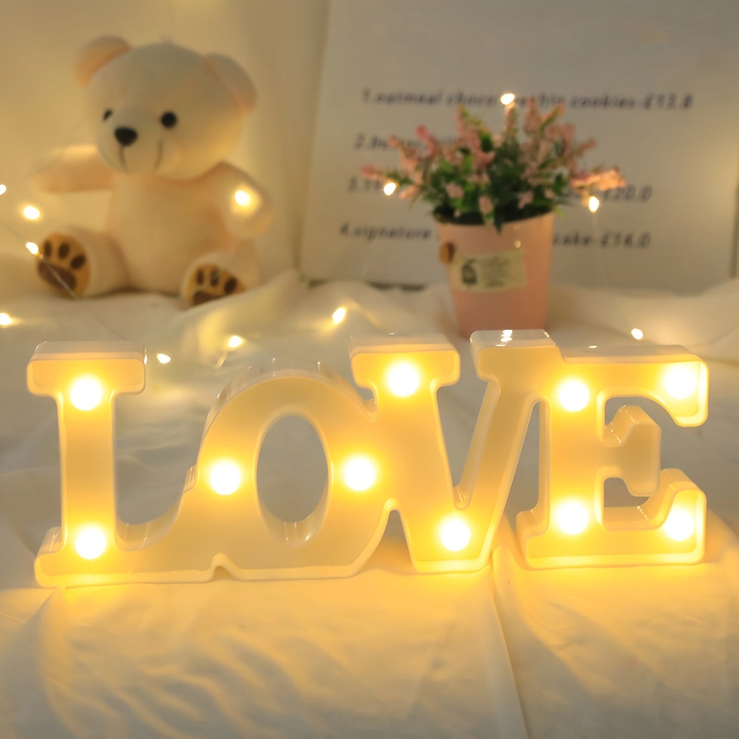 Romantic LED Heart String Battery Lights Decoration