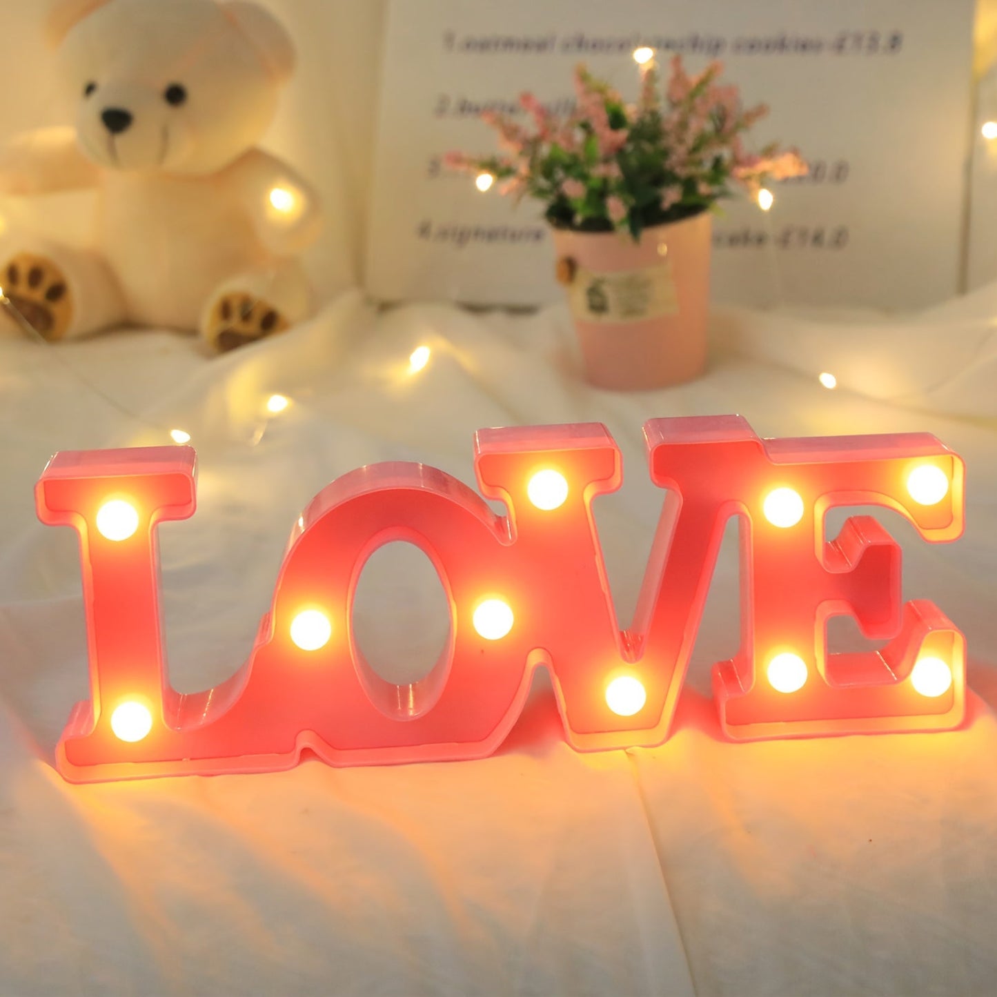 Romantic LED Heart String Battery Lights Decoration