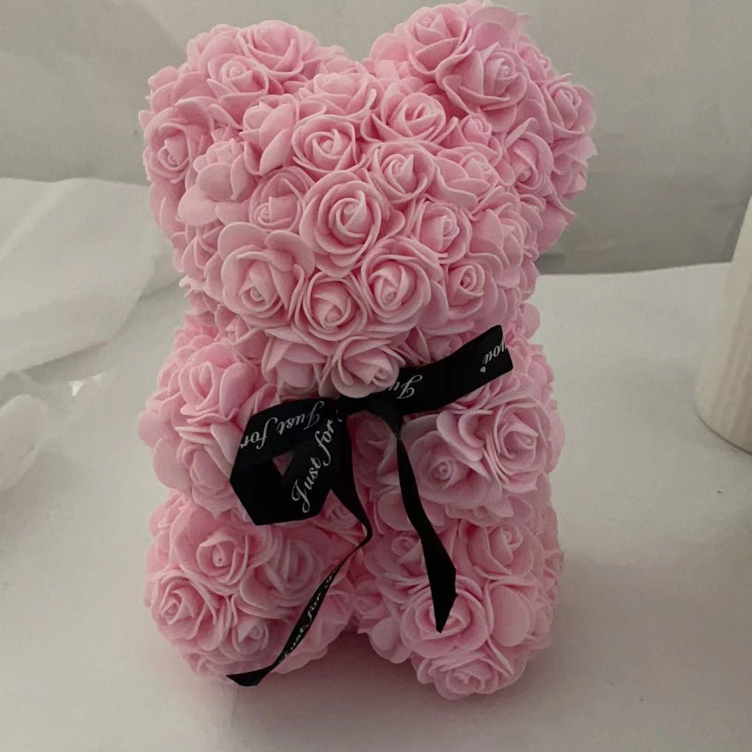 Cuddly Valentine Teddy Bear with Red Bow