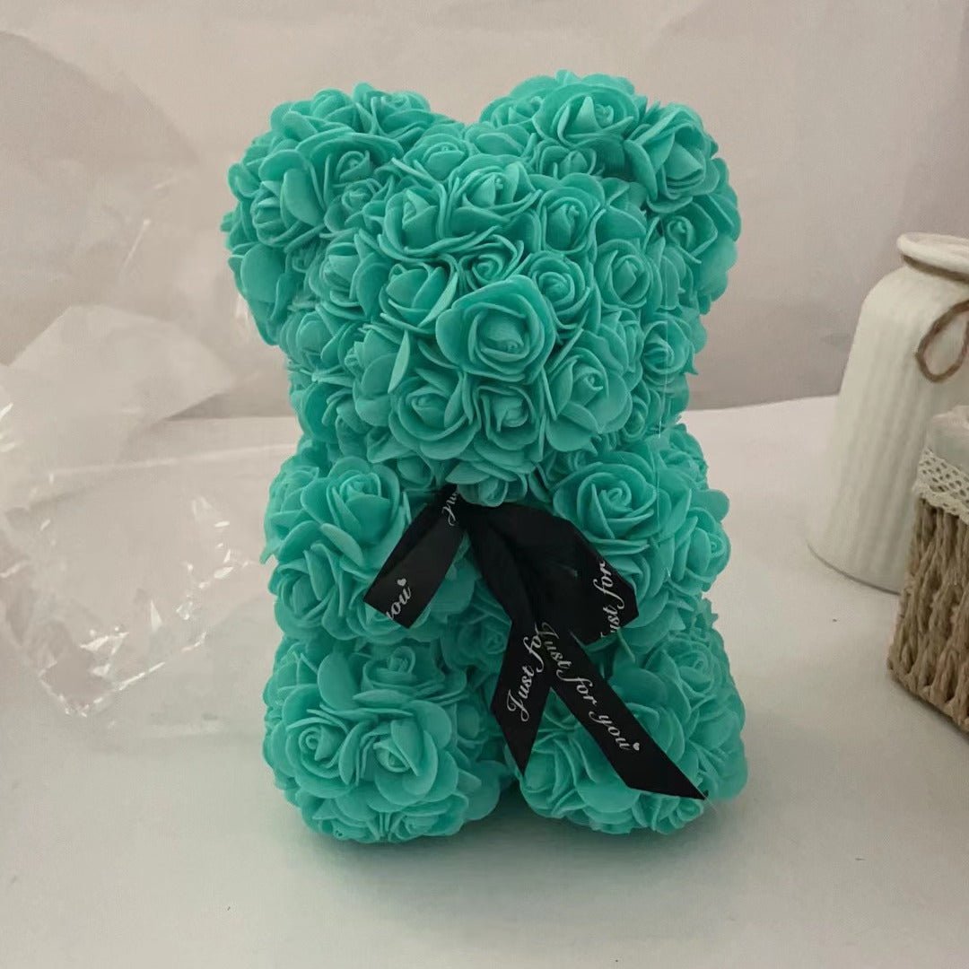 Cuddly Valentine Teddy Bear with Red Bow - SweetyGem