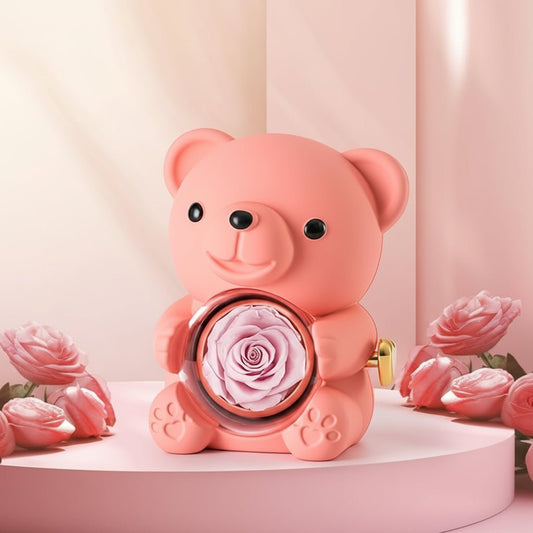 Lovely Rose Gold Bear Heart Necklace Sweet Gift - SweetyGem