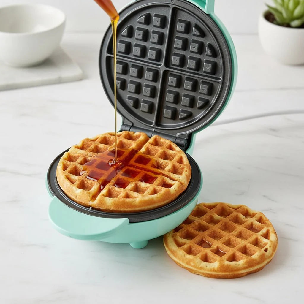 Compact Electric Waffle Iron Panini Maker Grill - SweetyGem