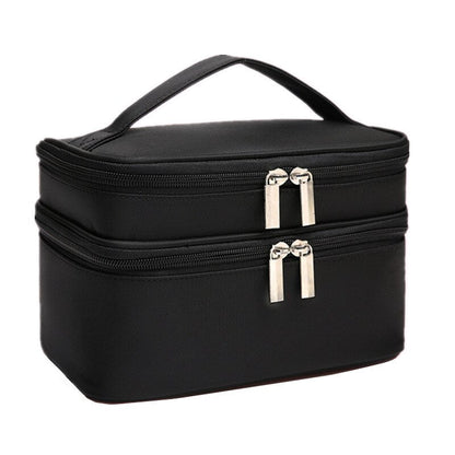 Double Layer Cosmetic Bag - Women Waterproof Travel Makeup Bag