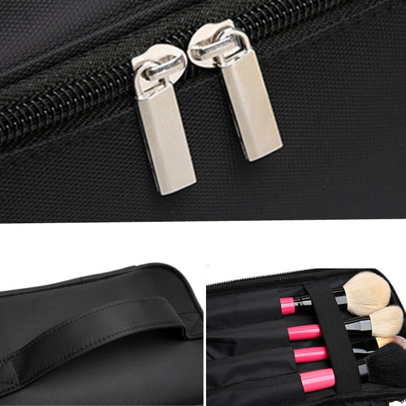 Double Layer Cosmetic Bag - Women Waterproof Travel Makeup Bag