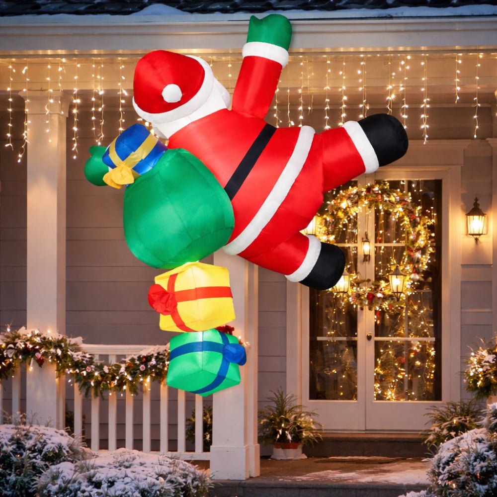 Festive Outdoor Santa Inflatable LED Yard Decor - SweetyGem