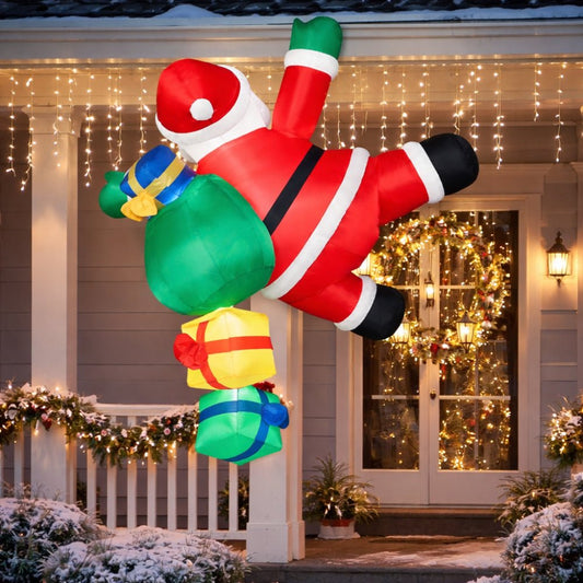 Festive Outdoor Santa Inflatable LED Yard Decor - SweetyGem