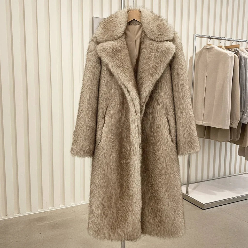 Warm Long Parka Open Front Winter Jacket - SweetyGem