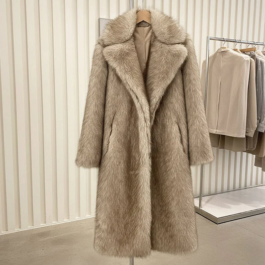 Warm Long Parka Open Front Winter Jacket - SweetyGem