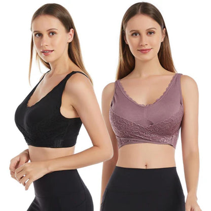 Wireless Front Adjustable Side Buckle Corset Bra