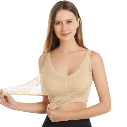 Wireless Front Adjustable Side Buckle Corset Bra