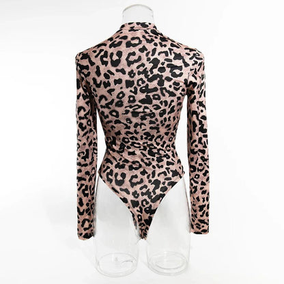 Leopard Shapewear Women Body Shaper Jumpsuit Thong