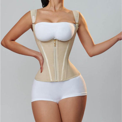 Women Double Compression Waist Trainer Adjustable