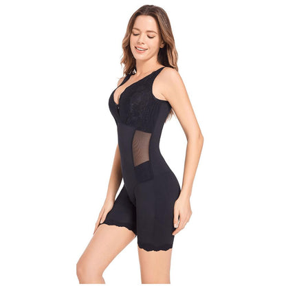 Women V Neck Lace Full Body Shapewear