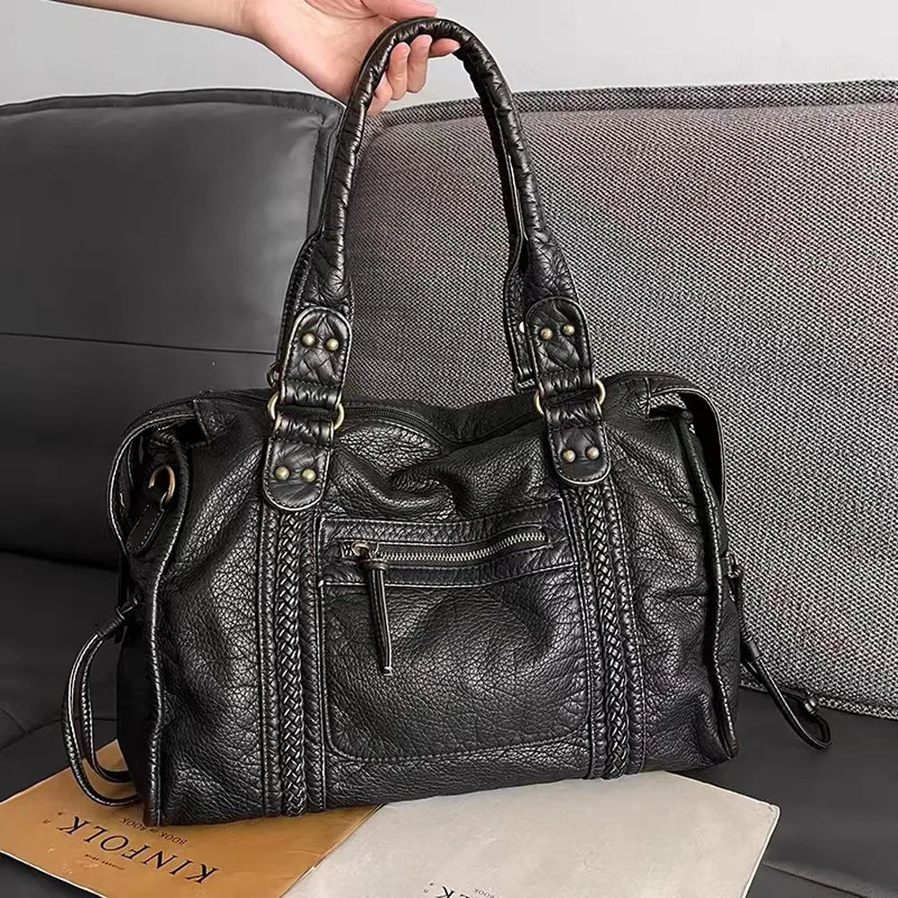 Classic Tote Bag with Zip Pockets Adjustable Strap - SweetyGem