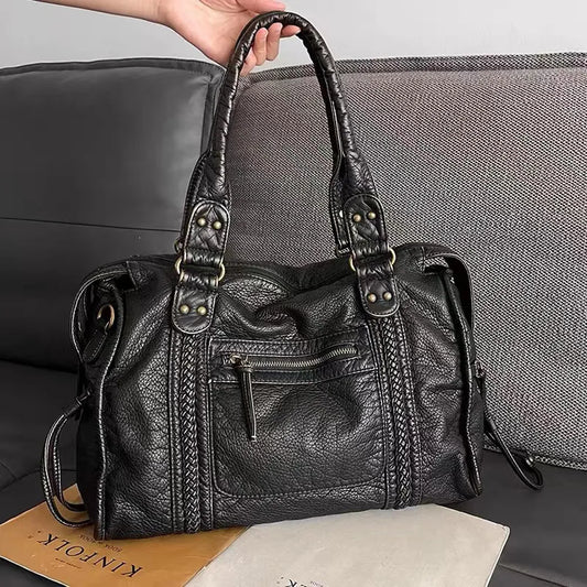 Classic Tote Bag with Zip Pockets Adjustable Strap - SweetyGem
