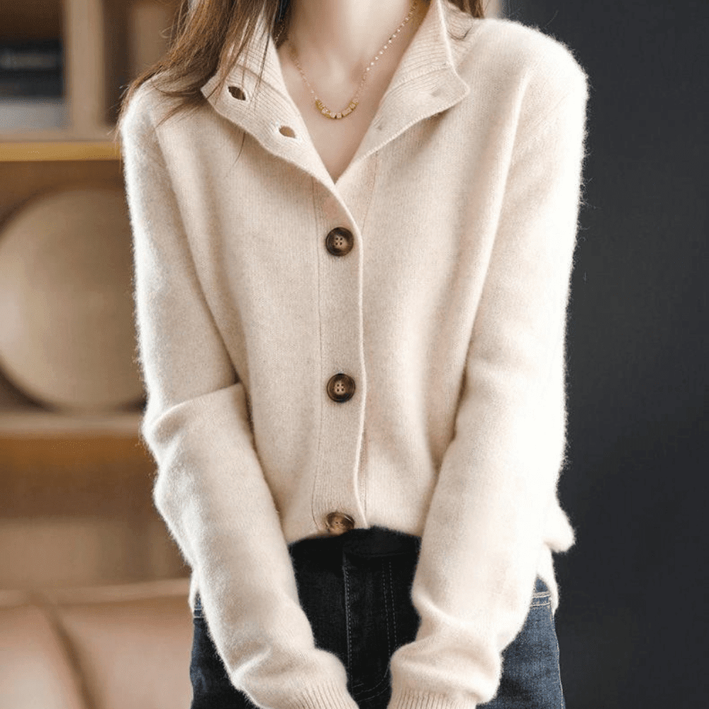 Soft Women's Knit Button Sweater for Fall - SweetyGem