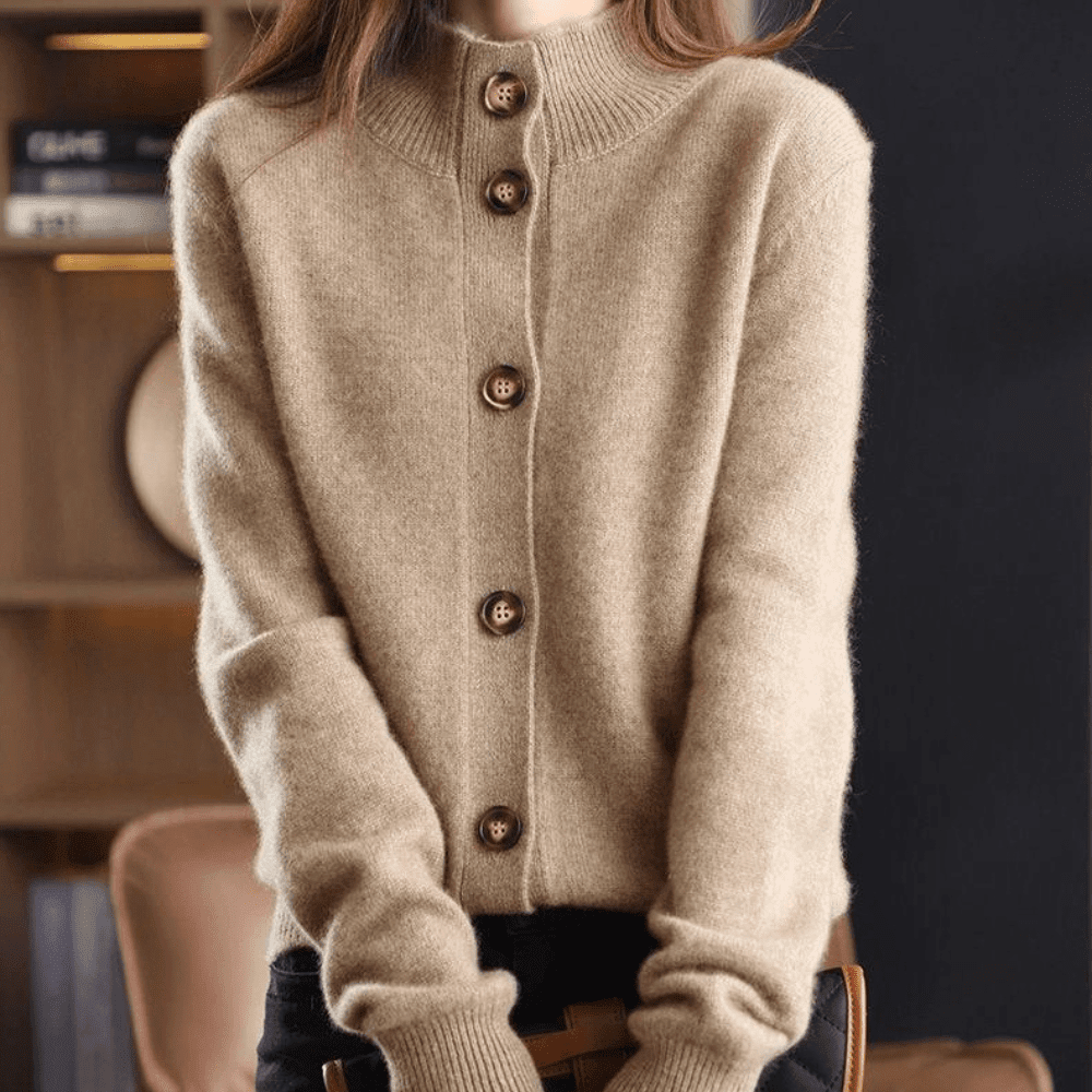 Soft Women's Knit Button Sweater for Fall