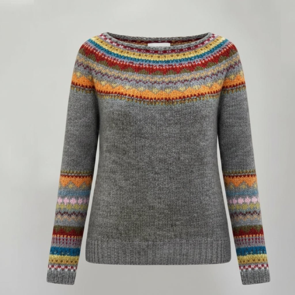 Women's Vibrant Cable Knit Long Sleeve Sweater Top - SweetyGem