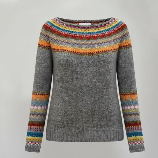Women's Vibrant Cable Knit Long Sleeve Sweater Top - SweetyGem