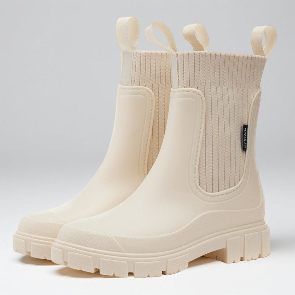 Ladies Waterproof Ankle Boots Non Slip Sole Chelsea Style - SweetyGem