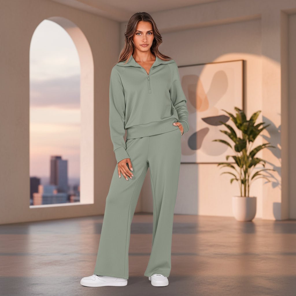 Ladies 2 Piece Sportswear Set Jogger Pants Hoodie