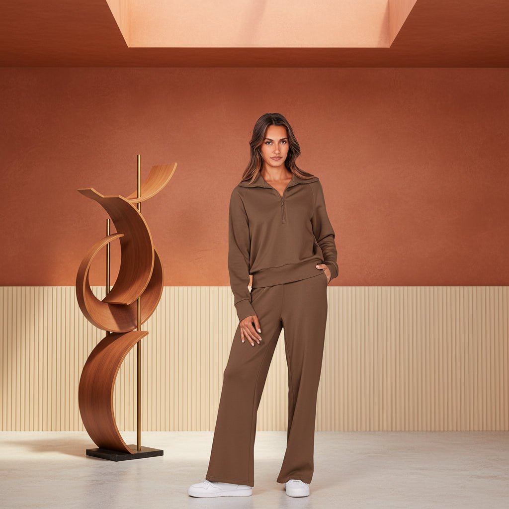 Ladies 2 Piece Sportswear Set Jogger Pants Hoodie