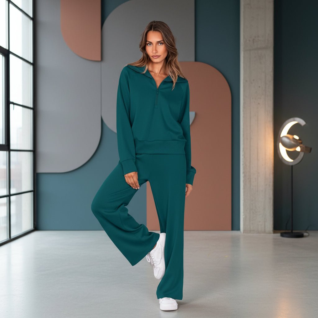 Ladies 2 Piece Sportswear Set Jogger Pants Hoodie