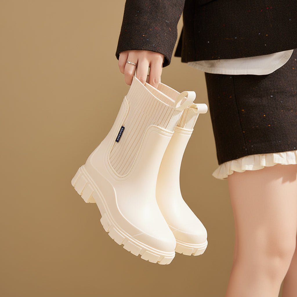 Insulated Women's Rain Boots with Grip Soles - SweetyGem