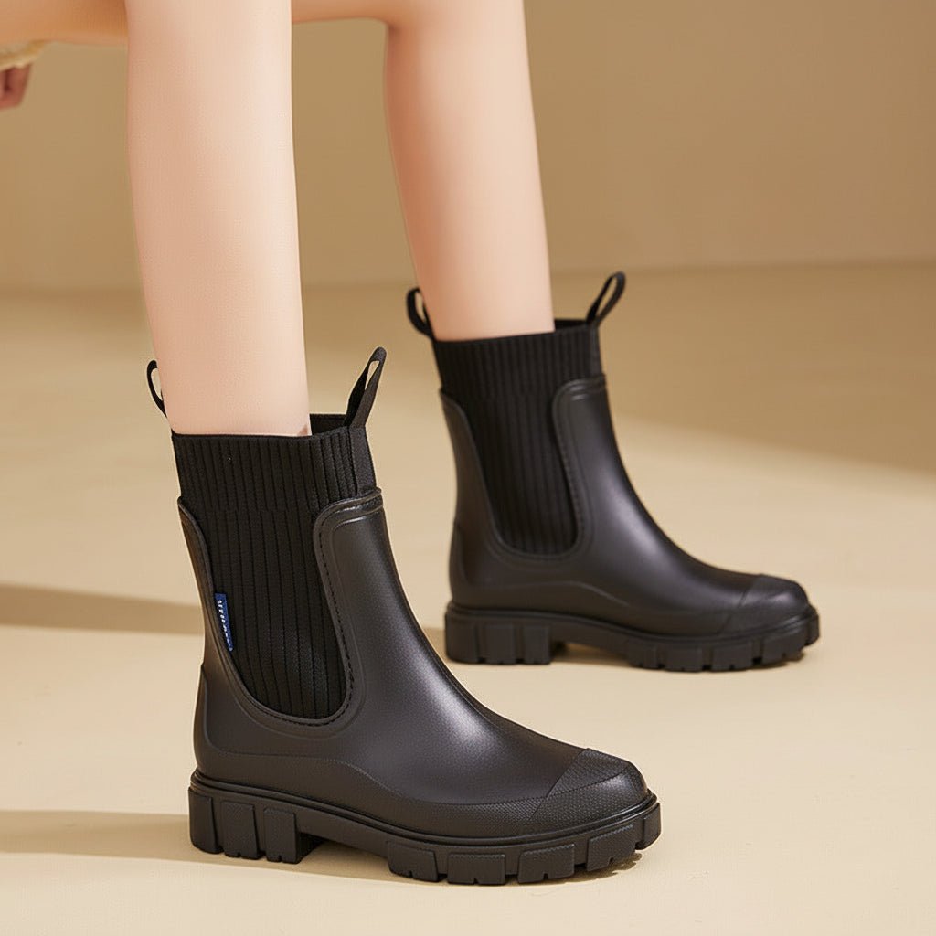 Insulated Women's Rain Boots with Grip Soles