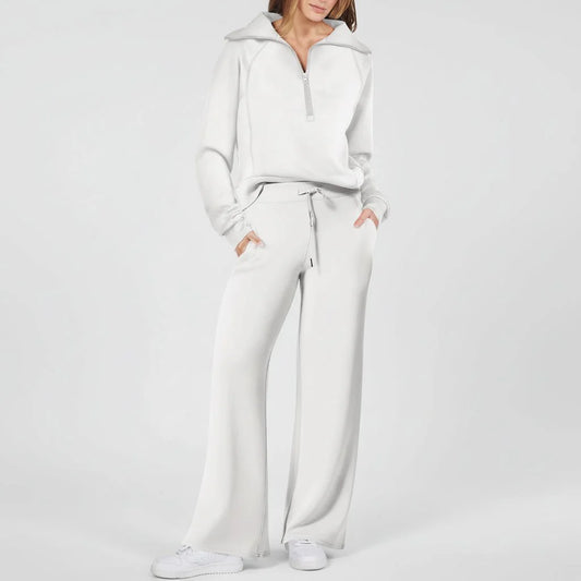 Comfy Women's 2 Piece Sporty Jogger Set Long Sleeve Top - SweetyGem