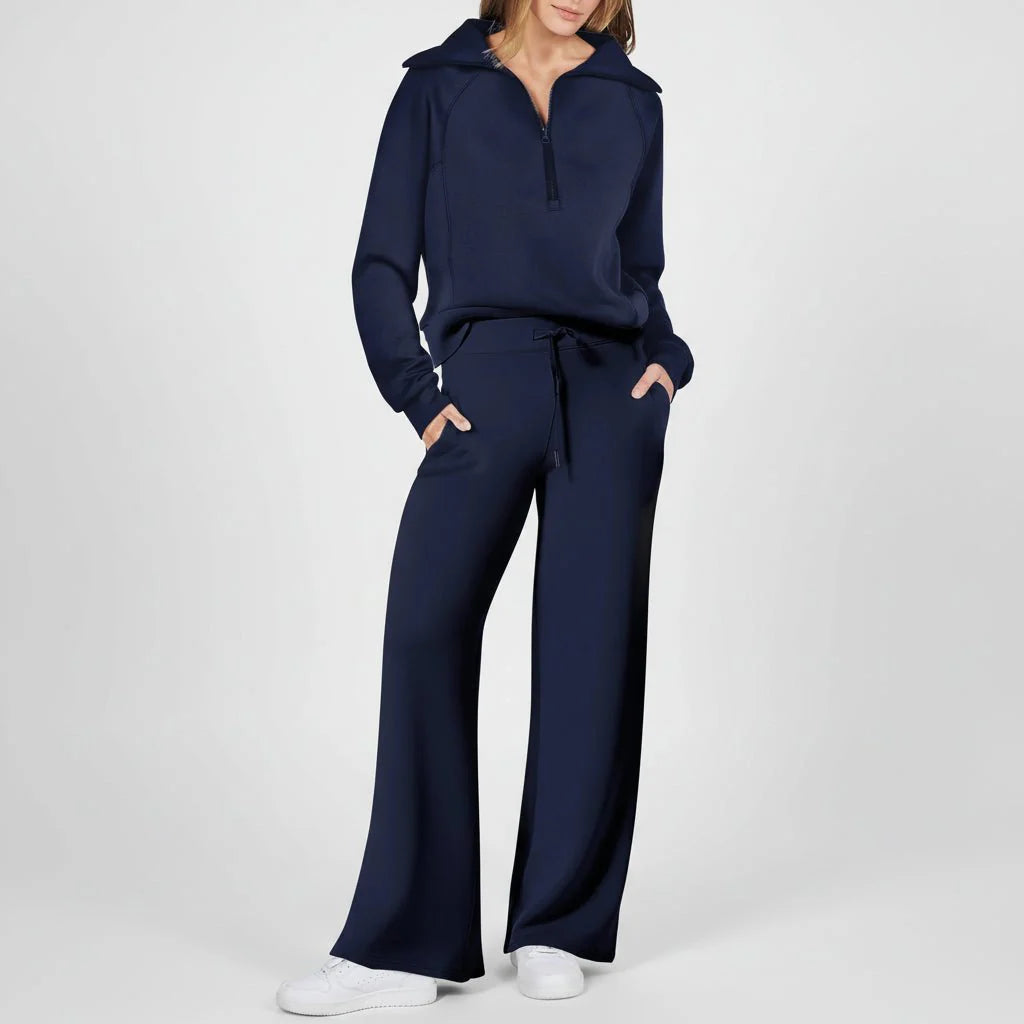 Comfy Women's 2 Piece Sporty Jogger Set Long Sleeve Top
