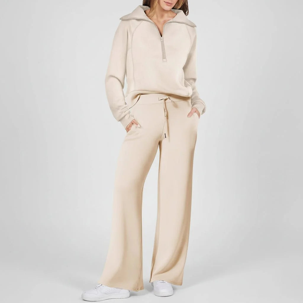 Comfy Women's 2 Piece Sporty Jogger Set Long Sleeve Top