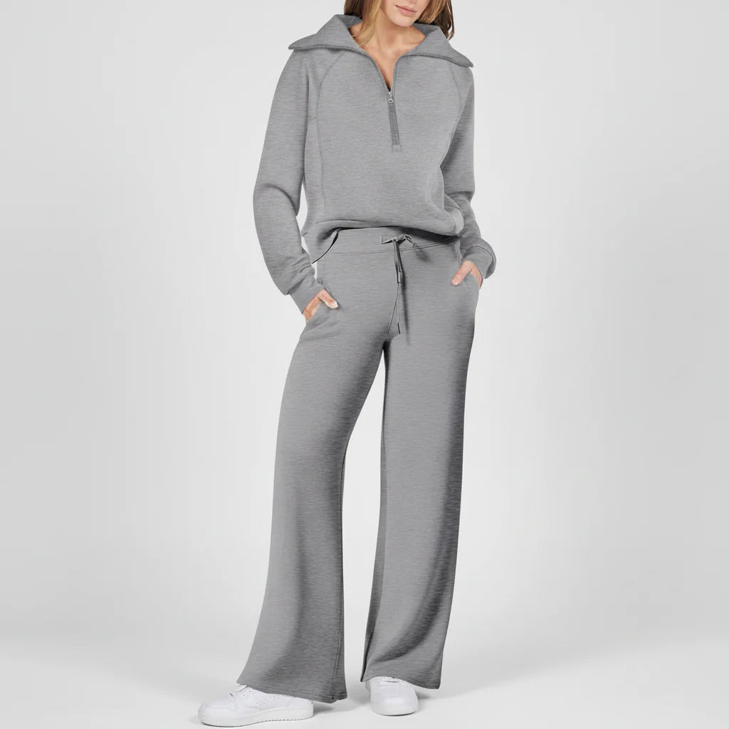 Comfy Women's 2 Piece Sporty Jogger Set Long Sleeve Top