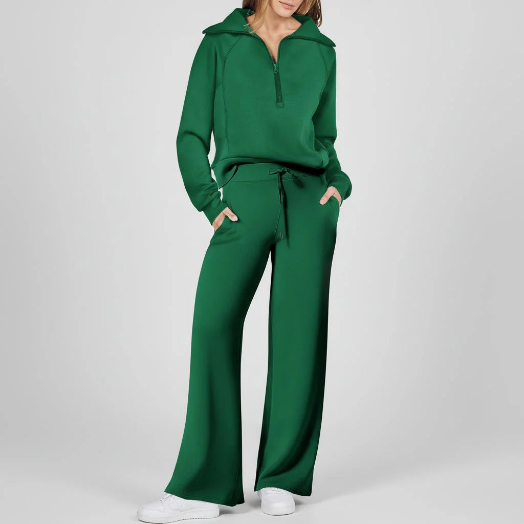 Comfy Women's 2 Piece Sporty Jogger Set Long Sleeve Top