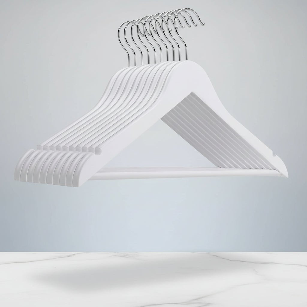 Durable Closet Hangers with Chrome Hooks 20 Pack