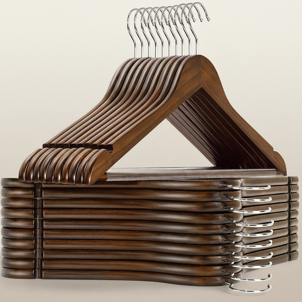 Durable Closet Hangers with Chrome Hooks 20 Pack