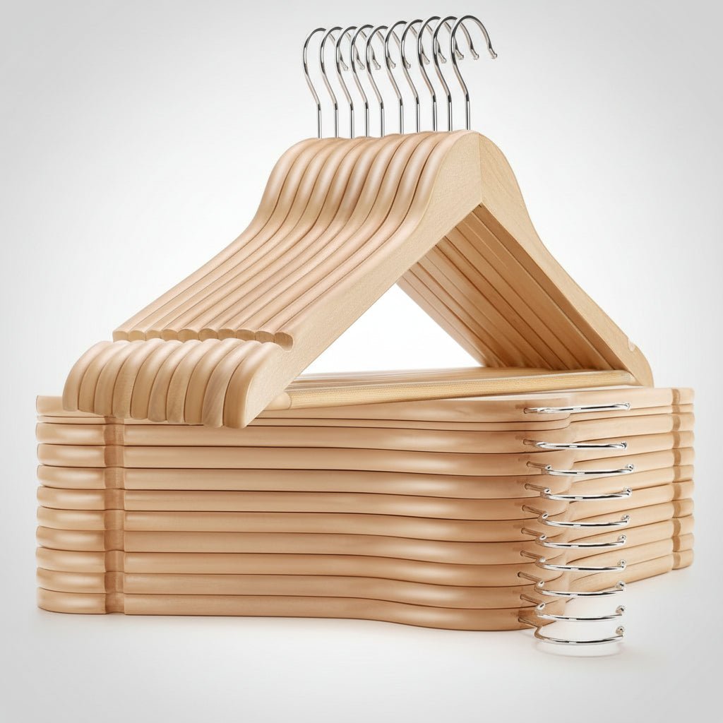 Durable Closet Hangers with Chrome Hooks 20 Pack - SweetyGem