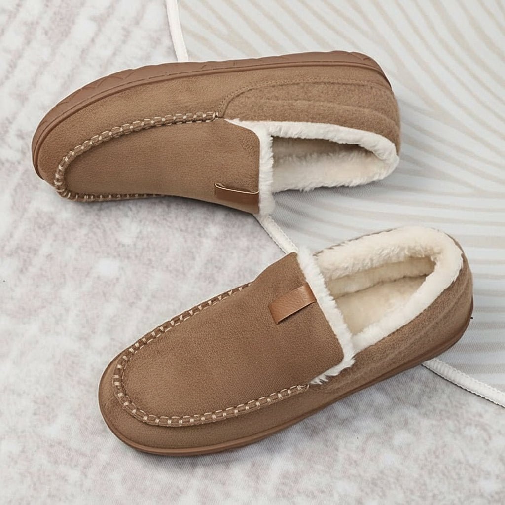 Warm Plush Men's Slipper Shoes for Home