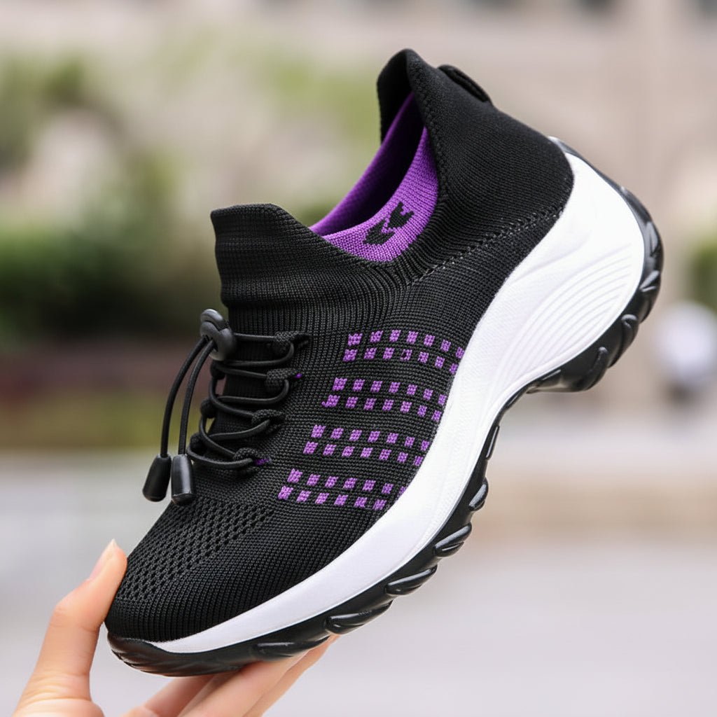Soft Lightweight Womens Walking Shoes Non Slip Arch Support
