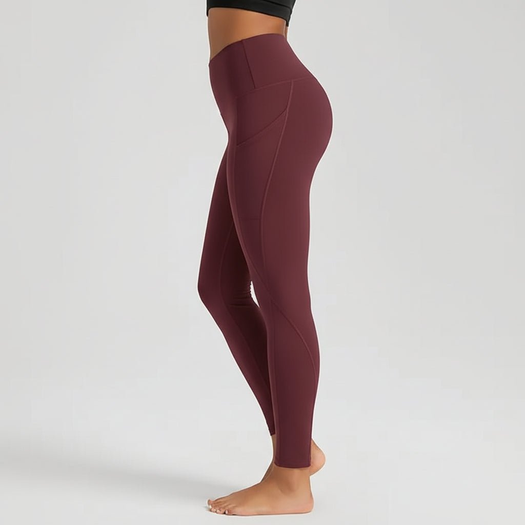 Comfortable High Waisted Yoga Pants with Pockets Tummy Support