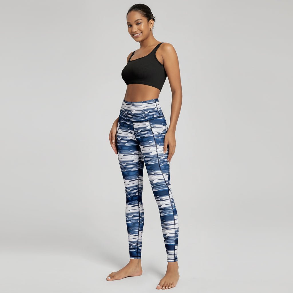 Comfortable High Waisted Yoga Pants with Pockets Tummy Support