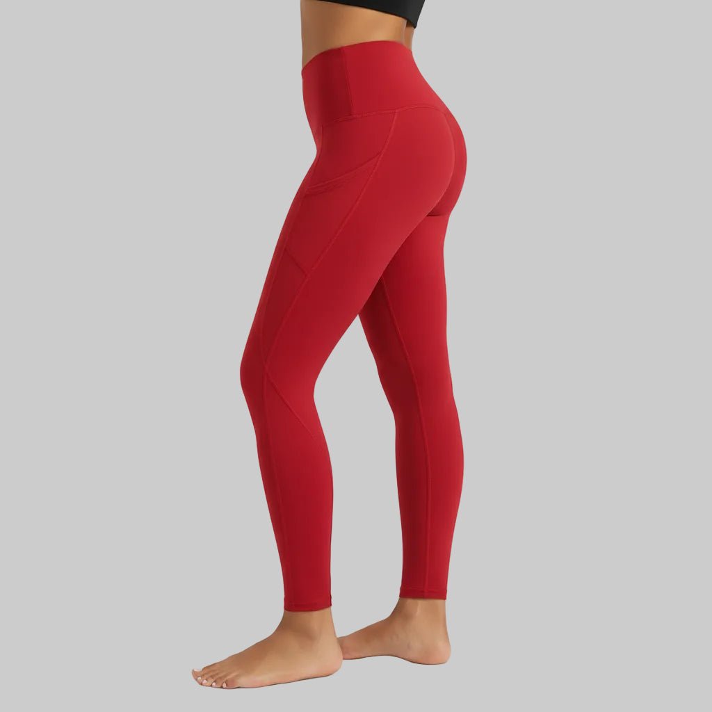 Comfortable High Waisted Yoga Pants with Pockets Tummy Support