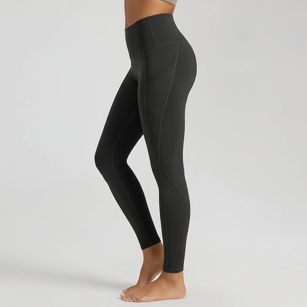 Comfortable High Waisted Yoga Pants with Pockets Tummy Support