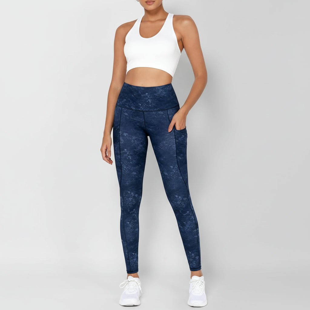 Comfortable High Waisted Yoga Pants with Pockets Tummy Support