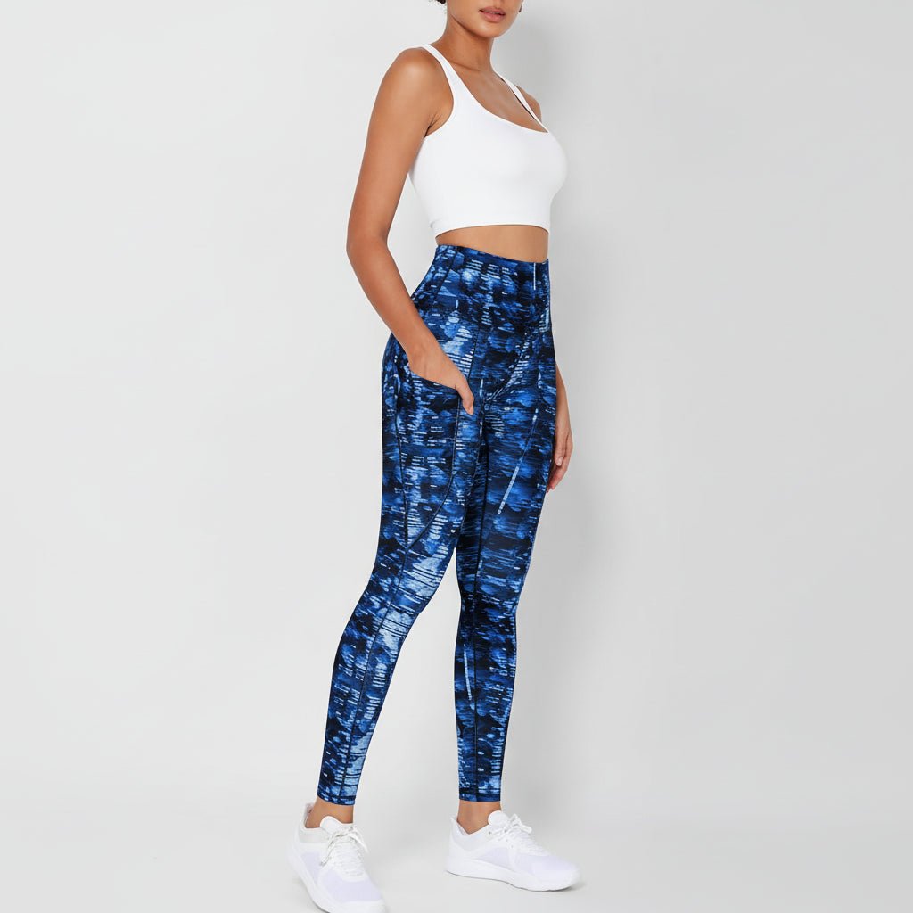 Comfortable High Waisted Yoga Pants with Pockets Tummy Support
