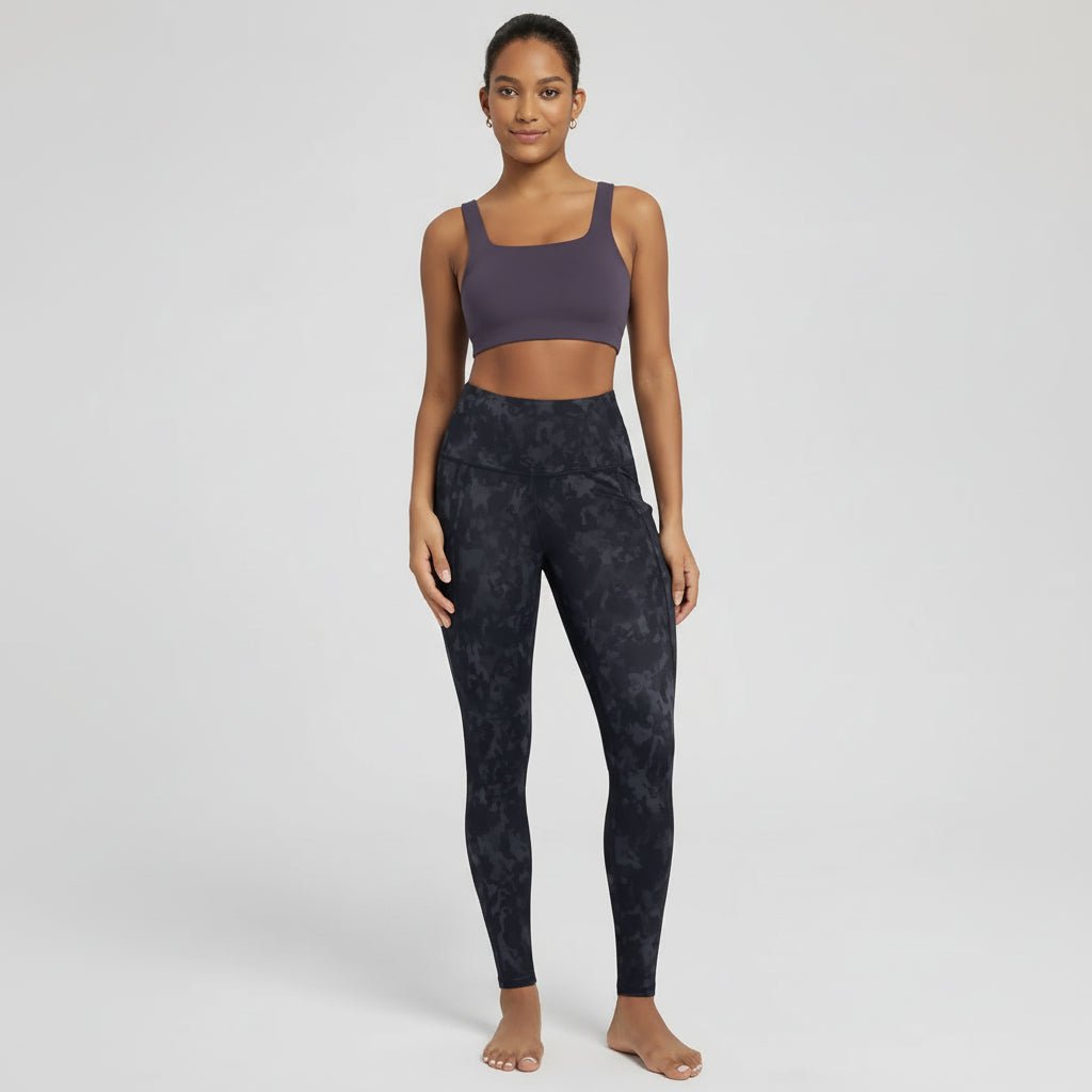 Comfortable High Waisted Yoga Pants with Pockets Tummy Support